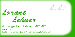 lorant lehner business card